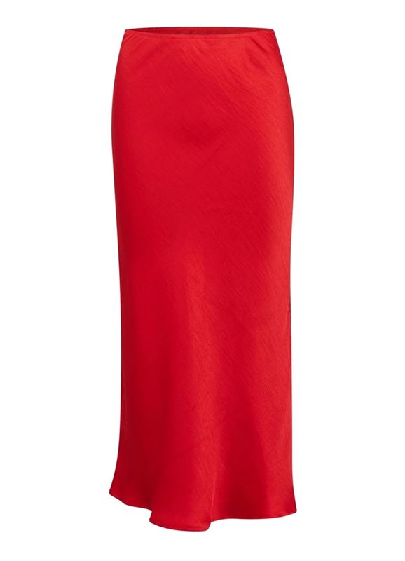 Kjolar - CC Heart skyler mid length skirt – Lipstick red