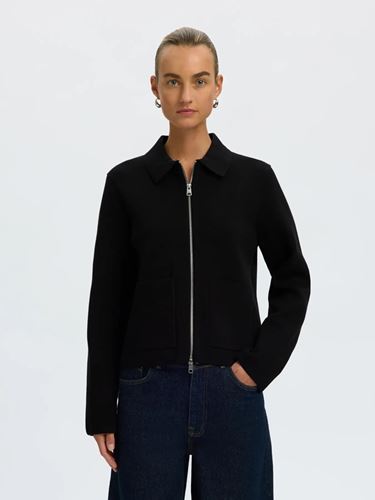 Tröjor/Koftor - Slwmika ls knit cardigan – Black