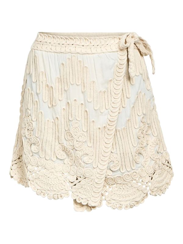 Kjolar - Objprima short knit skirt – Sandshell