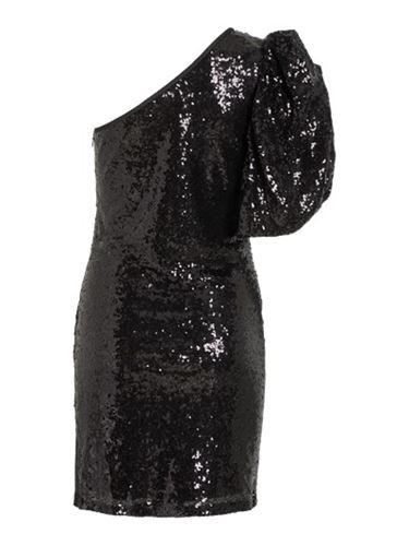 Klänningar - Viserena one shoulder sequin dress – Black