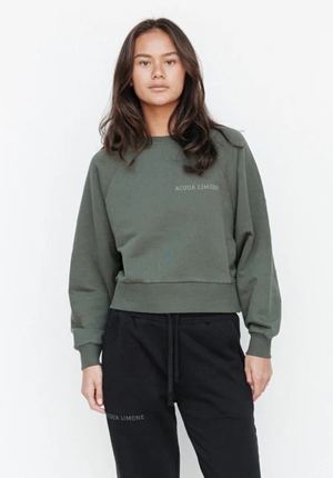 Tröjor/Koftor - Cropped Ivy Sweater – Forest Green