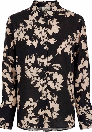 Blusar/Skjortor - Ane shirt – Black w/cream Blusar/Skjortor - Ane shirt – Black w/cream