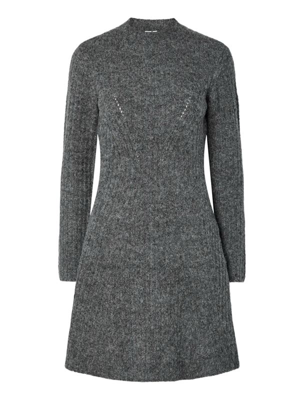 Klänningar - Yasdolly ls knit dress – Medium grey melange