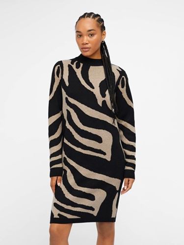 Klänningar/Tunikor - Objray knit dress – black/fossil