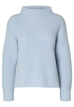 Tröjor/Koftor - Slfselma knit pullover – cashmere blue