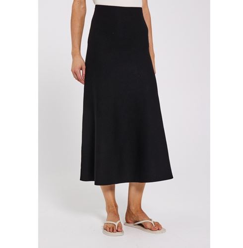 Kjolar - Als midi knit skirt – Black