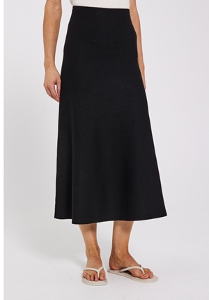 Kjolar - Als midi knit skirt – Black