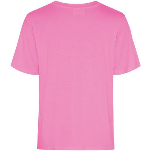 Toppar - Gritt V-neck T-shirt – Hot pink