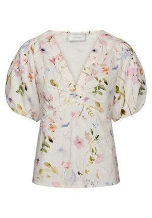Blusar/Skjortor - Irina flower blouse – Off white