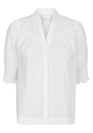 Blusar/skjortor - Diana Dobby Blouse – White