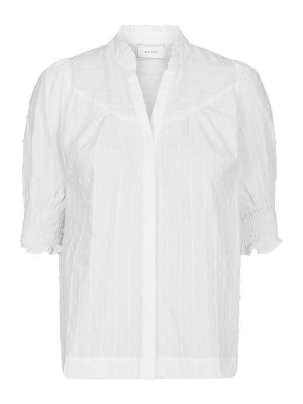 Blusar/skjortor - Diana Dobby Blouse – White