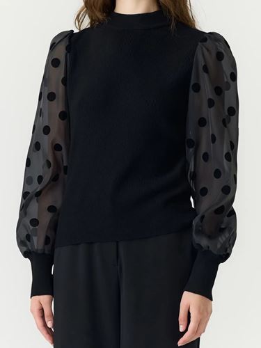 Tröjor/Koftor - Yasdotme LS Knit Pullover – Black