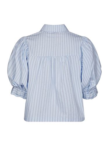 Blusar/Skjortor - Etta stripe stone shirt – Light blue