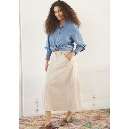 Kjolar - Como Twill Skirt – Dark Sand