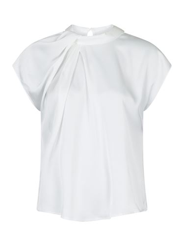 Blusar/skjortor - Fleur Drapy Satin Blouse – Off White