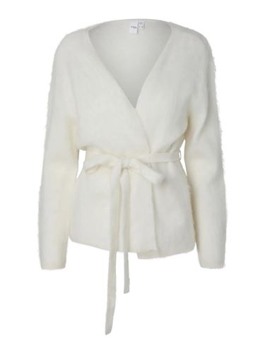 Tröjor/Koftor - Yastilde LS Belt Knit Cardigan – Star White