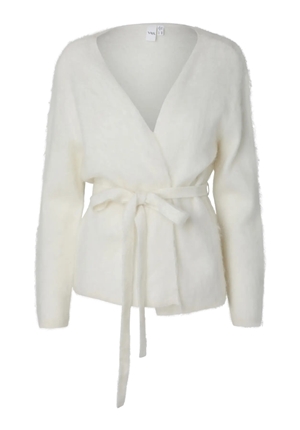 Tröjor/Koftor - Yastilde LS Belt Knit Cardigan – Star White Tröjor/Koftor - Yastilde LS Belt Knit Cardigan – Star White