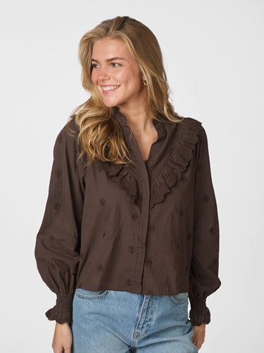 Toppar - Degas Blouse – Dark Brown