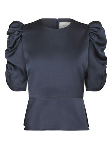 Blusar/Skjortor - Benua Heavy Sateen Blouse – Midnight Blue