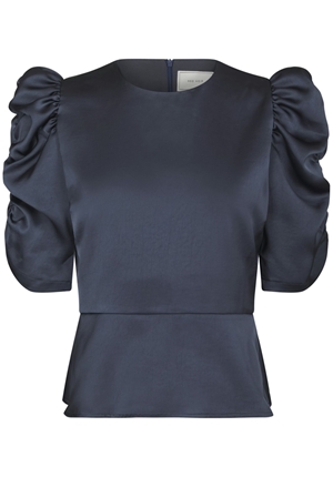 Blusar/Skjortor - Benua Heavy Sateen Blouse – Midnight Blue Blusar/Skjortor - Benua Heavy Sateen Blouse – Midnight Blue