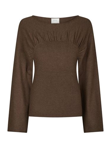 Blusar/Skjortor - Kaiba Knit Blouse – Brown Melange