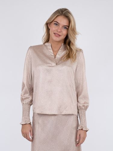 Blusar/Skjortor - Landa floating dot blouse – sand