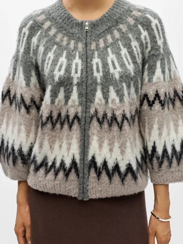 Tröjor/Koftor - Objjaade diana knit cardigan – Gunmetal/multi comb