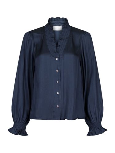 Blusar/Skjortor - Brielle satin blouse – Midnight blue