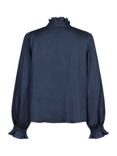 Blusar/Skjortor - Brielle satin blouse – Midnight blue