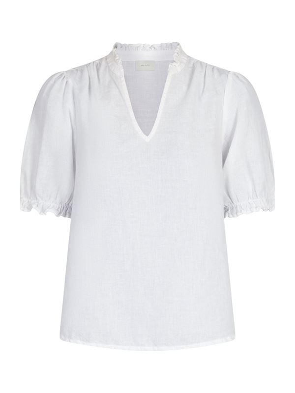 Blusar/Skjortor - Odesa linen blouse – White