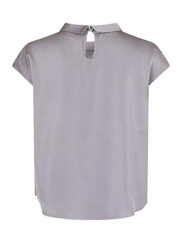 Blusar/Skjortor - Fleur drapy satin blouse – Grey