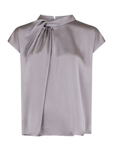 Blusar/Skjortor - Fleur drapy satin blouse – Grey