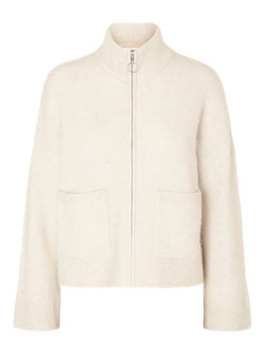 TRÖJOR&KOFTOR - Slfsia ras knit zipper cardigan – Birch