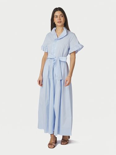 Klänningar - Nellie Soft Stripe Dress – Light Blue