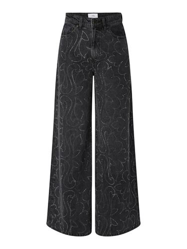 Jeans - Yasbea rhinestone denim jeans – Dark grey denim/rhinestone
