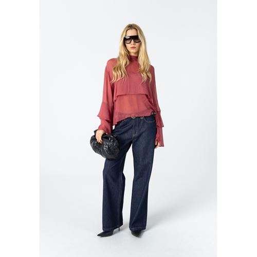 Blusar/Skjortor - Blouse with ruffles – Warm blush