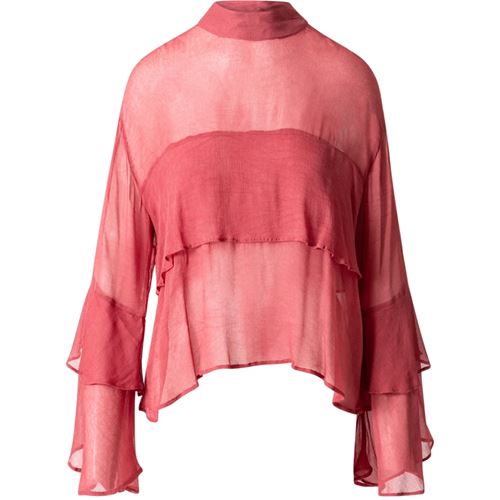 Blusar/Skjortor - Blouse with ruffles – Warm blush