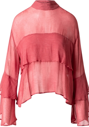 Blusar/Skjortor - Blouse with ruffles – Warm blush Blusar/Skjortor - Blouse with ruffles – Warm blush