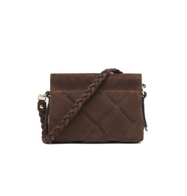 Accessoarer - Sassari suede mini bag – brown