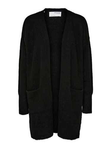 Tröjor&Koftor - Slflulu new knit long cardigan – Black