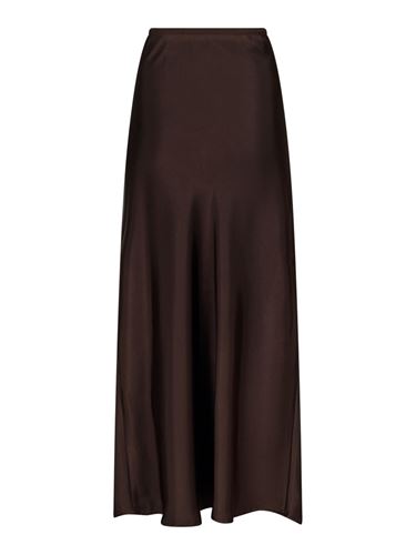 Kjolar - Vicky heavy sateen skirt – Dark brown