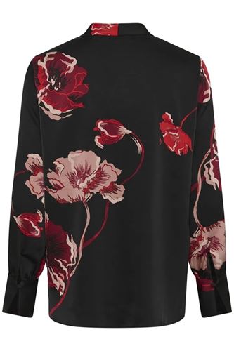 Blusar/Skjortar - DawnIW V-neck – Black Poppy Rose