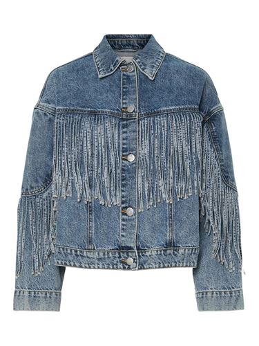Kavajer/Ytterplagg - Yasaiko denim fringe jacket – Medium blue denim