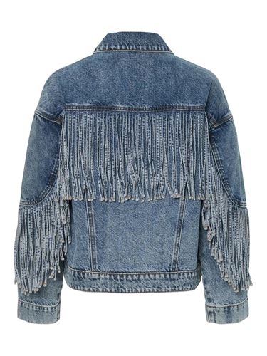 Kavajer/Ytterplagg - Yasaiko denim fringe jacket – Medium blue denim