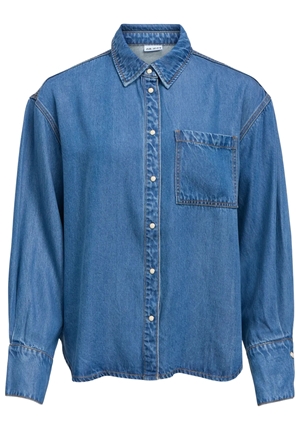 Blusar/Skjortor - Objframe Zila Shirt – Medium Blue Denim Blusar/Skjortor - Objframe Zila Shirt – Medium Blue Denim