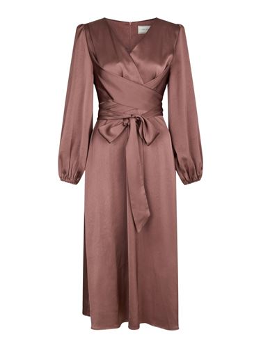 Klänningar - Rimini heavy sateen dress – Dark rose