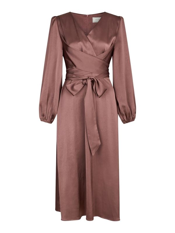 Klänningar - Rimini heavy sateen dress – Dark rose