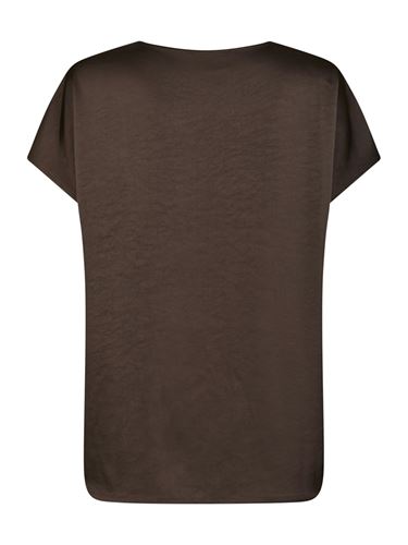 Toppar - Annabeth heavy sateen tee – Dark brown