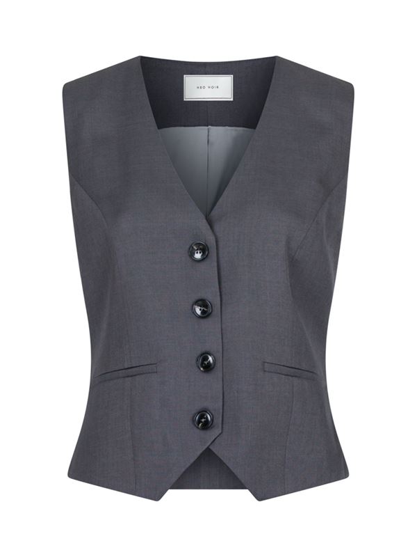 Toppar - Vendetta melange vest – dark grey