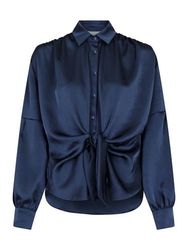 Blusar/Skjortor - Naja satin shirt – midnight blue